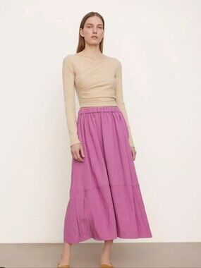Vince Waist Midi Skirt With Elastic Waist‎